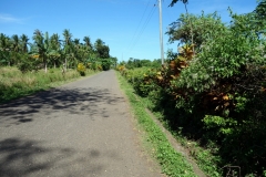 Nästan ingen trafik mitt på vägen runt ön i närheten av Santiago Bay Garden & Resort, Pacijan.