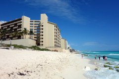 Del av stranden, Zona Hotelera, Cancún.