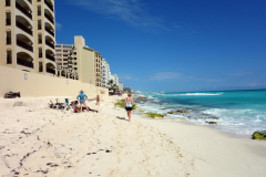 Stranden längs Zona Hotelera, Cancún.