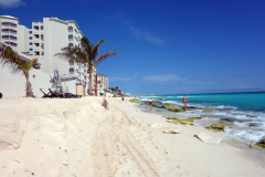 Stranden längs Zona Hotelera, Cancún.