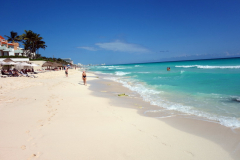 Stranden längs Zona Hotelera, Cancún.