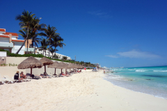 Stranden längs Zona Hotelera, Cancún.