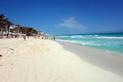 Stranden längs Zona Hotelera, Cancún.