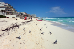 Stranden längs Zona Hotelera, Cancún.