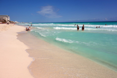 Stranden längs Zona Hotelera, Cancún.