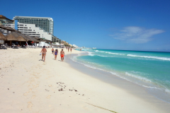 Stranden längs Zona Hotelera, Cancún.