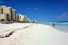 Stranden längs Zona Hotelera, Cancún.