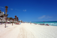 Stranden längs Zona Hotelera, Cancún.