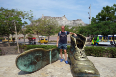 Stefan och Las Botas Viejas, promenaden till Convento de la Popa, Cartagena.