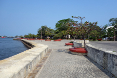 Den lilla parken vid vattnet i Getsemani, Cartagena.