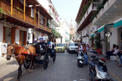 Gatuscen i gamla staden, Cartagena.