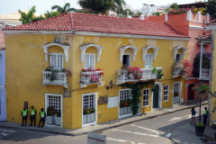 Vy från Las Murallas in mot gamla staden, Cartagena.