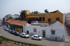 Vy från Las Murallas in mot gamla staden, Cartagena.