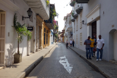 Gatuscen i gamla staden, Cartagena.