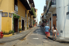 Gatuscen i gamla staden, Cartagena.