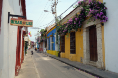 Gatuscen i gamla staden, Cartagena.