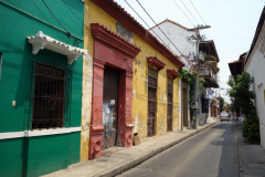 Gatuscen i gamla staden, Cartagena.