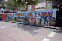 Graffiti vid Plazoleta Benkos Bioho, Cartagena.