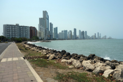 Playa bocagrande på håll, Cartagena.