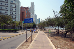 Promenaden till Playa Bocagrande, Cartagena.