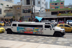 Limousine i centrala Bocagrande, Cartagena.
