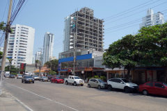 Gatuscen i centrala Bocagrande, Cartagena.