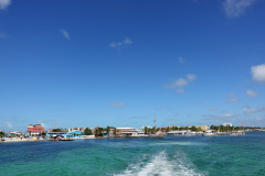 Just efter avgång  med San Pedro i bakgrunden.