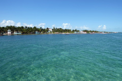 Utsikt mot södra delen av Caye Caulker.