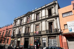 Arkitekturen längs gatan Lic. Verdad, Centro Histórico, Mexico City.