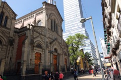 Templo Expiatorio Nacional de San Felipe de Jesús, längs gågatan Av Francisco I. Madero, Centro Histórico, Mexico City.
