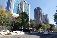 Gatuscen längs Av. P.º de la Reforma, Mexico City.