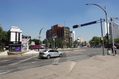 Gatuscen i korsningen Av. P.º de la Reforma-Av. de los Insurgentes Sur, Mexico City.