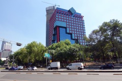 Gatuscen i korsningen Av. P.º de la Reforma-Av. de los Insurgentes Sur, Mexico City.