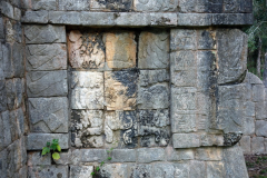 Intressanta detaljer på byggnad, Chichén Itzá.
