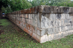 Tzompantli, en sorts hylla för uppvisning av skallar, Chichén Itzá.