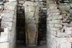 Stelae-porträtt, Gran Plaza, Copán.