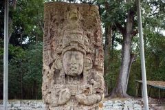 Stelae-porträtt, Gran Plaza, Copán.