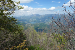 Utsikten i nordostlig riktning från Mount Dajti.
