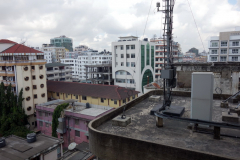 Utsikten från mitt rum på Chelsea Hotel, Dar es-Salaam.