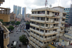 Utsikten från mitt rum på Chelsea Hotel, Dar es-Salaam.