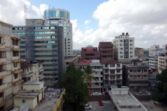 Utsikten från mitt rum på Chelsea Hotel, Dar es-Salaam.