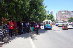 Gatuscen längs Uhuru street, Dar es-Salaam.