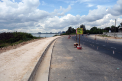 Vägarbete längs Toure drive, Dar es-Salaam.