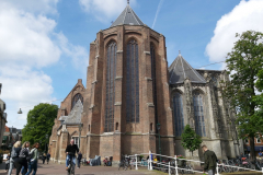 Del av Oude Kerk med sitt lutande torn, Delft.