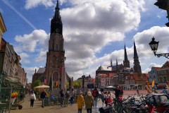 109 meter höga Nieuwe Kerk, Delft.