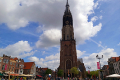 109 meter höga Nieuwe Kerk, Delft.