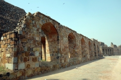 Del av muren runt Old Fort, Delhi.