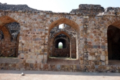 Del av muren runt Old Fort, Delhi.