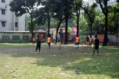 Fotboll på Dhaka University Campus.