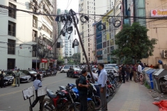 Gatuscen utanför Gulshan Tower, Gulshan 2, Dhaka.